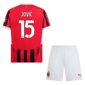 Camisetas AC Milan Jovic 15 Primera 2024-25 - Niño (+ Pantalones)